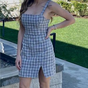 Abercrombie & Fitch Plaid Mini tweed dress